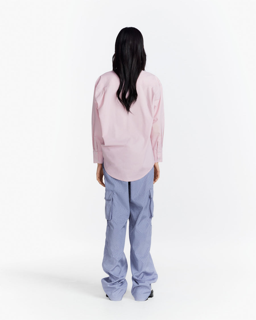 Mono Pink Shirt / Blue Sky Cargo Pants