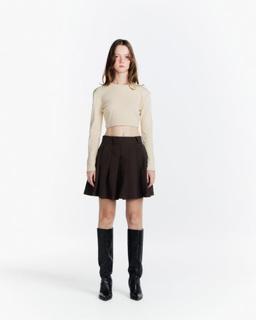 Ivory Top / Choco Skirt